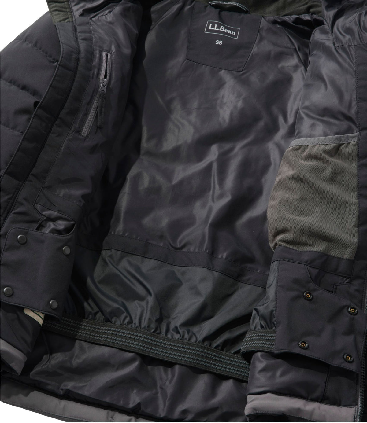 L.L.Bean Kids' Quilted Summit Ski Jacket Midnight Black