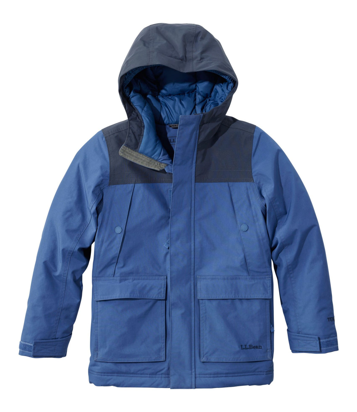 L.L.Bean Kids' Baxter State Waterproof Hooded Parka Deep Blue