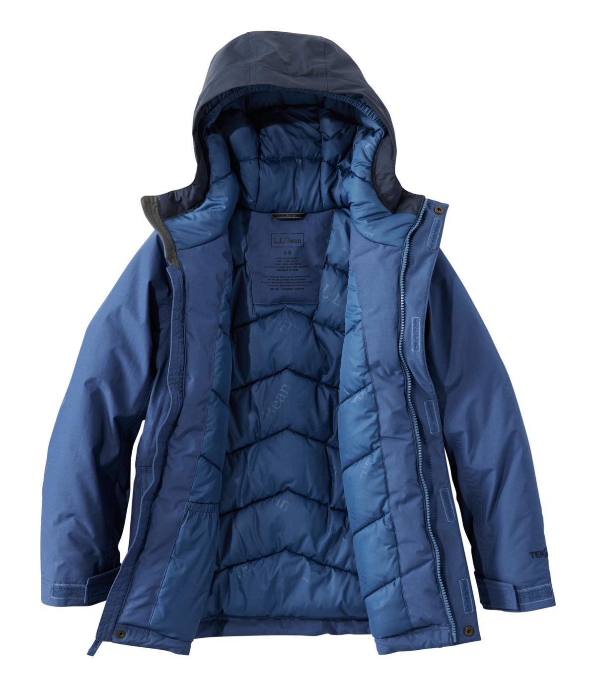 L.L.Bean Kids' Baxter State Waterproof Hooded Parka Deep Blue