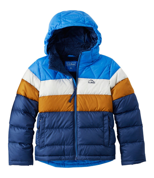 L.L.Bean Kids' Bean's Down Jacket, Colorblock Dark Bronze