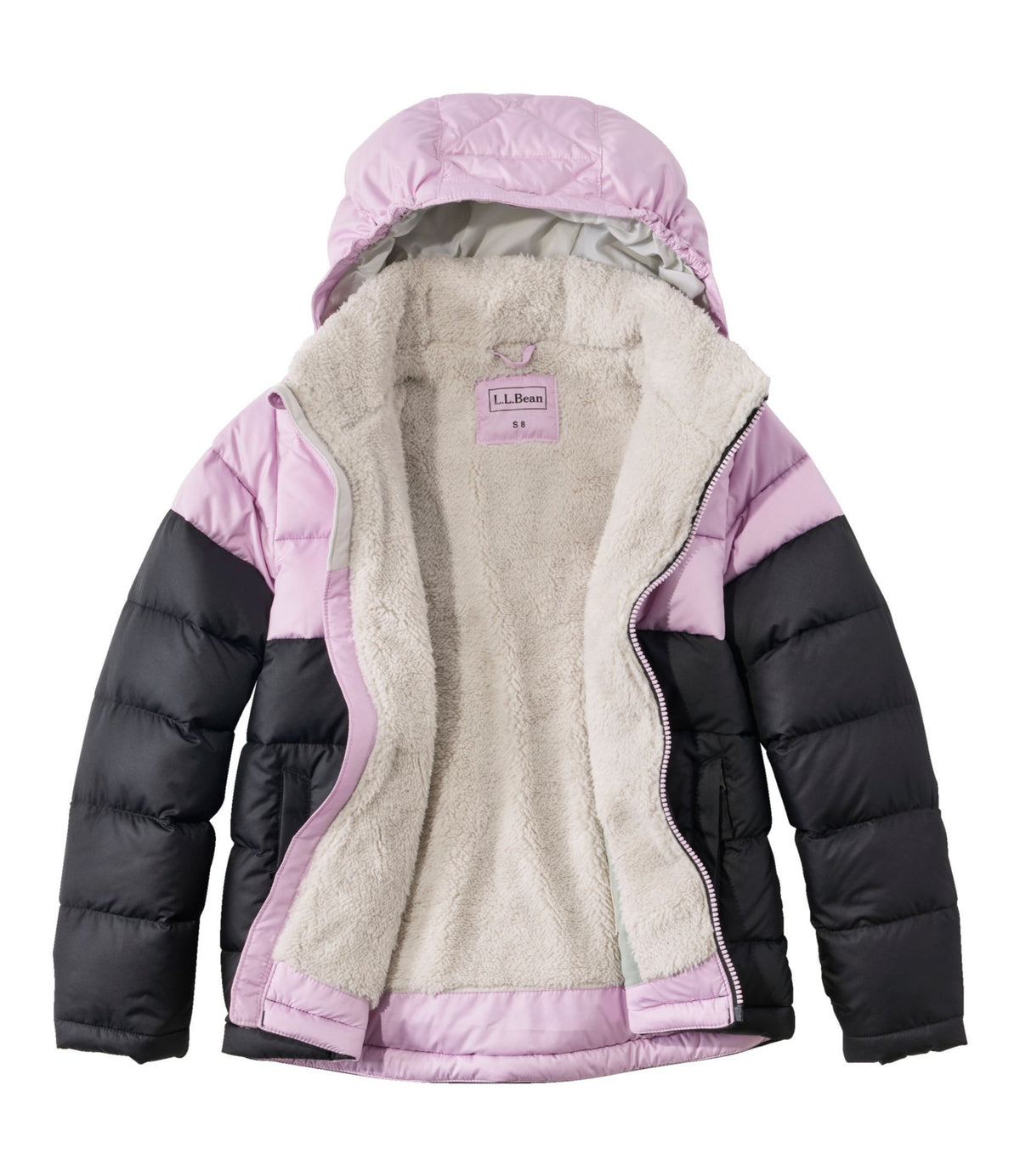 L.L.Bean Kids' Bean's Down Jacket, Colorblock Dark Bronze