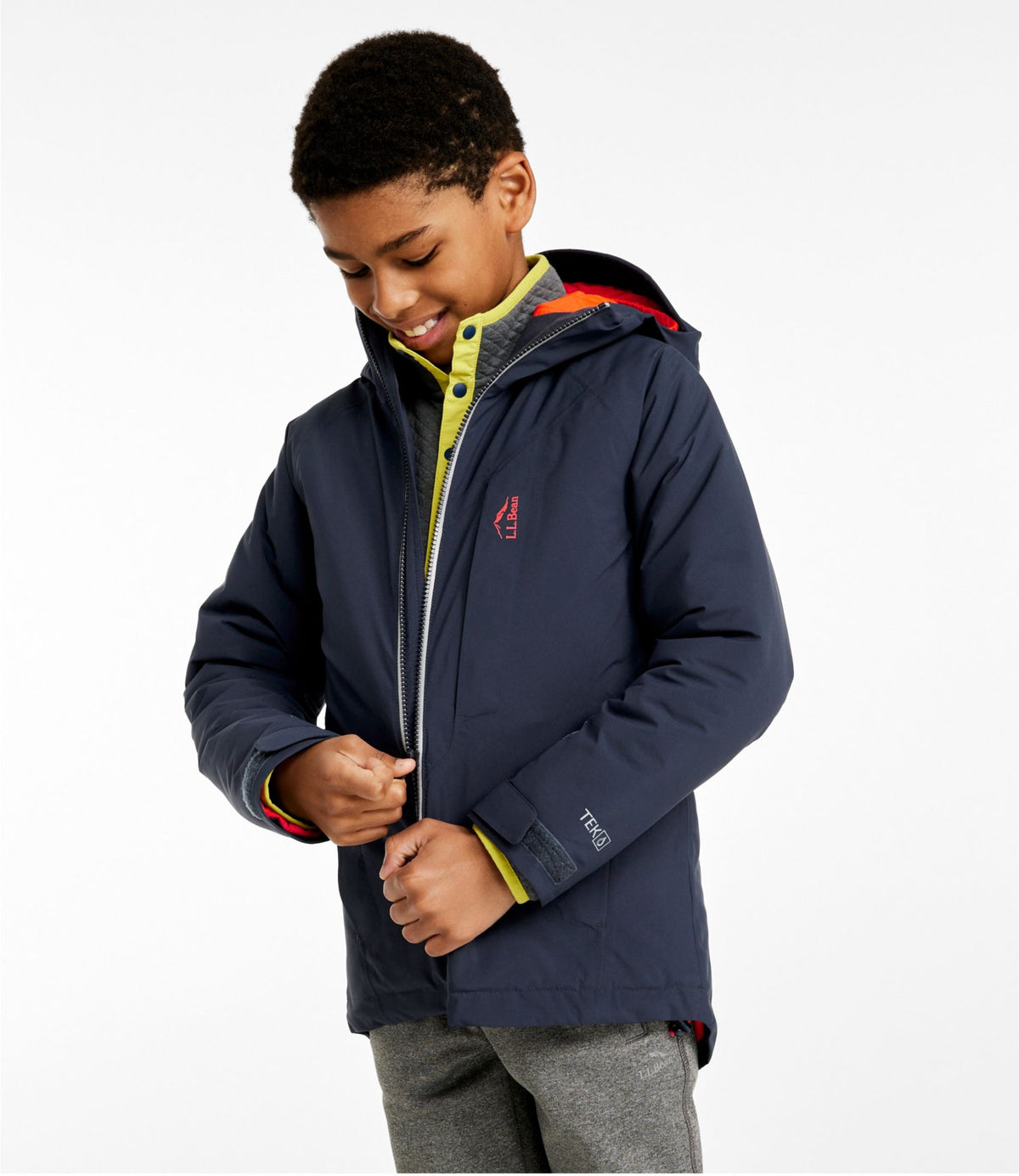 L.L.Bean Kids' Waterproof Lightweight Insulated Jacket Navy Night