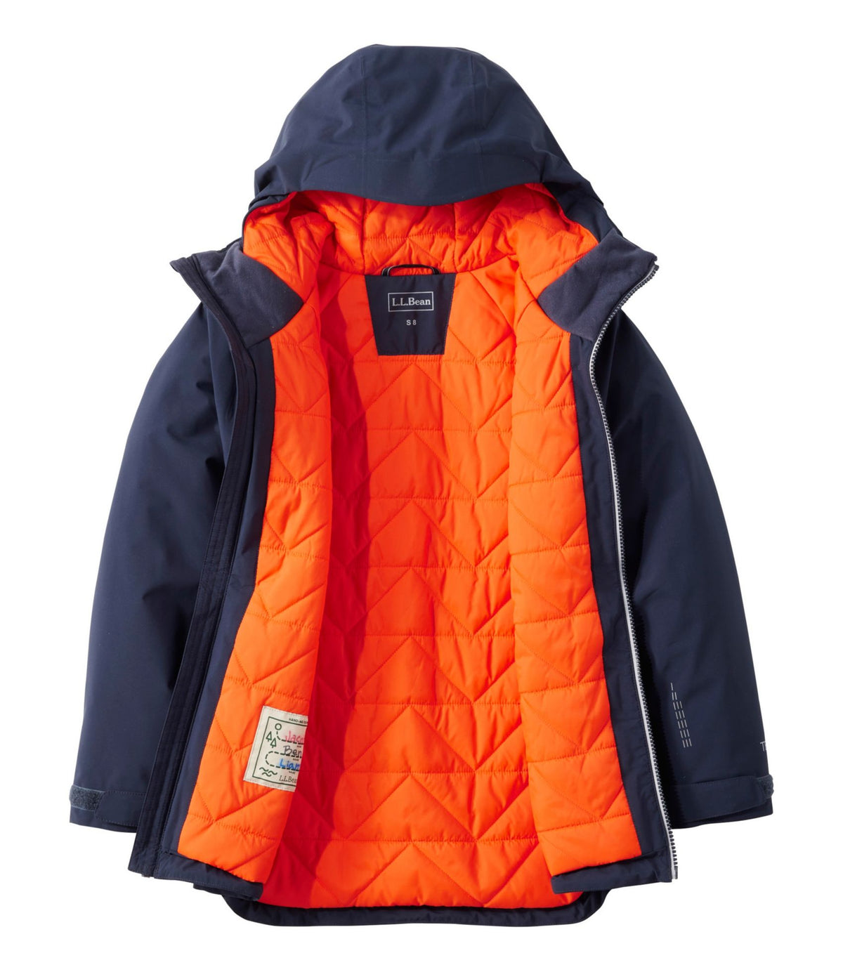 L.L.Bean Kids' Waterproof Lightweight Insulated Jacket Navy Night