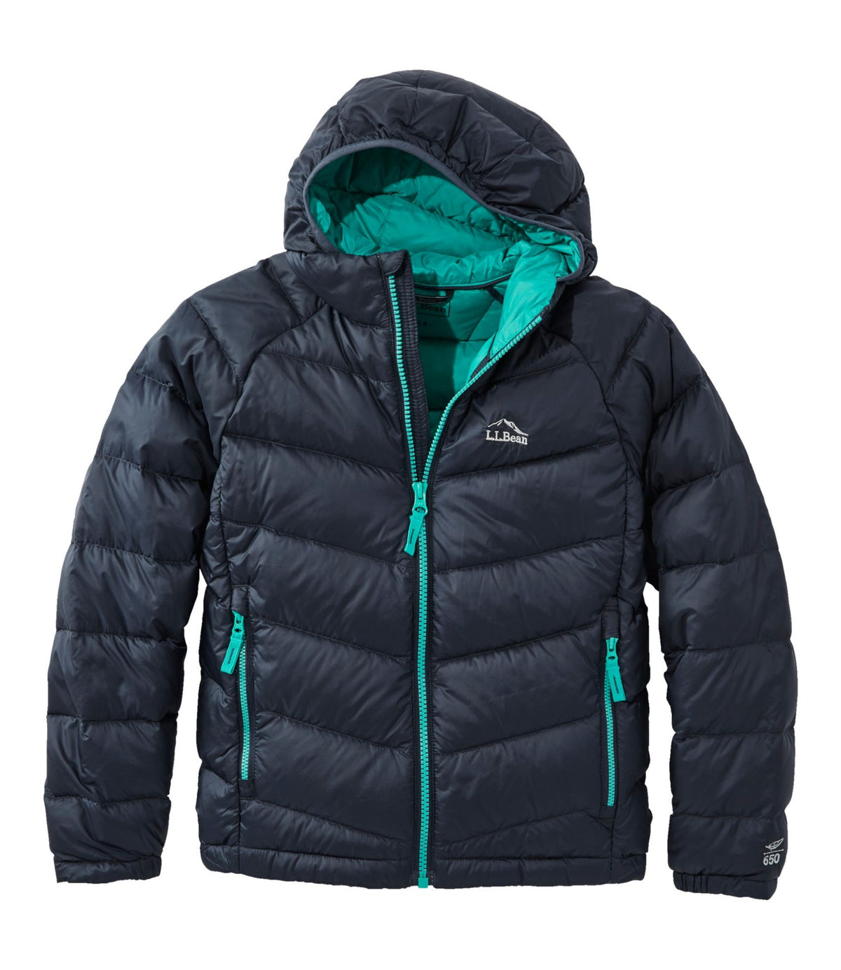 L.L.Bean Kids' Ultralight 650 Down Jacket Carbon Navy