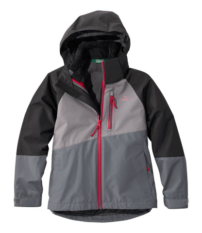 L.L.Bean Kids' Fleece-Lined 3-in-1 Jacket Iron/Graphite