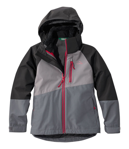 L.L.Bean Kids' Fleece-Lined 3-in-1 Jacket Iron/Graphite