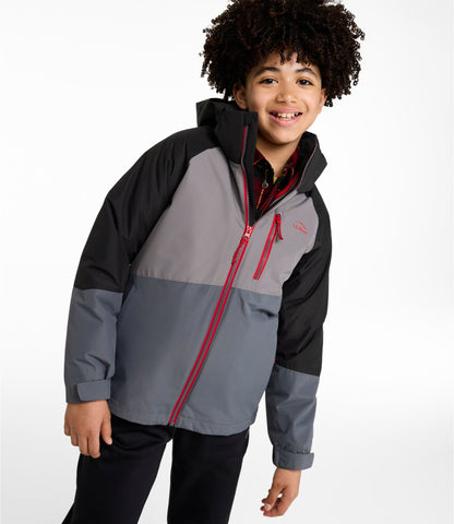 L.L.Bean Kids' Fleece-Lined 3-in-1 Jacket Iron/Graphite