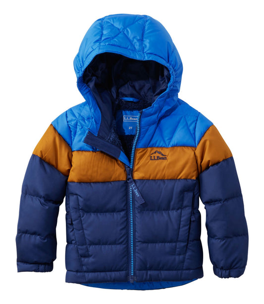 L.L.Bean Infants' and Toddlers' Bean's Down Jacket, Colorblock Dark Bronze