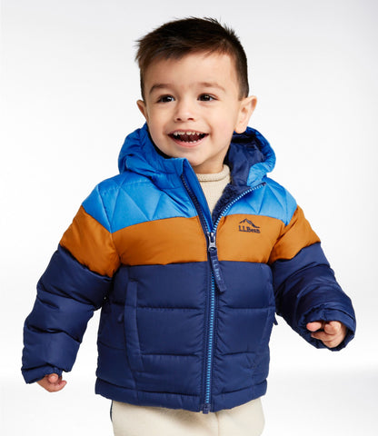L.L.Bean Infants' and Toddlers' Bean's Down Jacket, Colorblock Dark Bronze