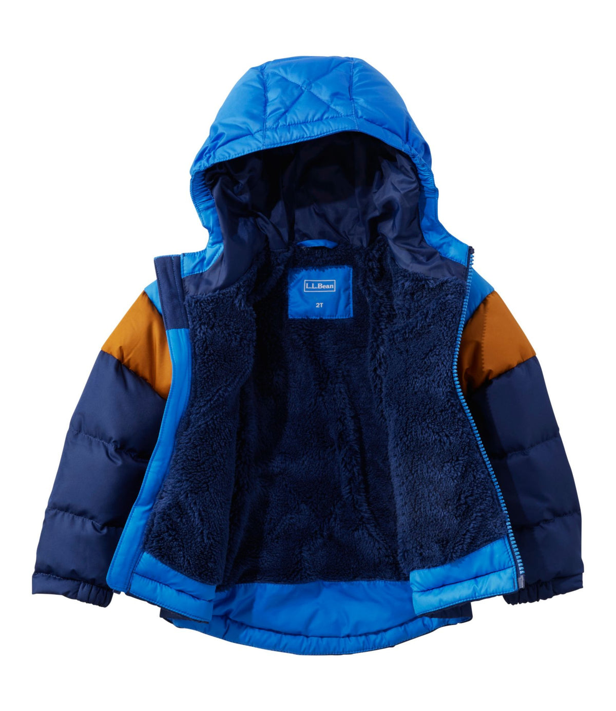 L.L.Bean Infants' and Toddlers' Bean's Down Jacket, Colorblock Dark Bronze