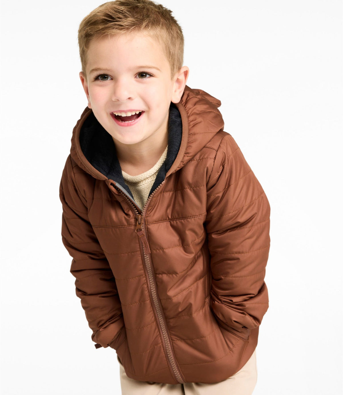 L.L.Bean Infants' and Toddlers' Fleece-Lined Insulated Jacket Dark Barley
