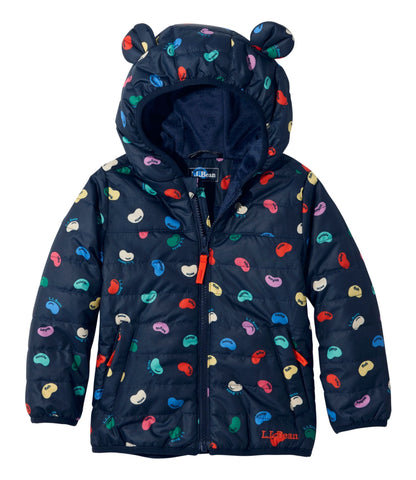L.L.Bean Infants' and Toddlers' Fleece-Lined Insulated Jacket, Print Carbon Navy Tossed Beans