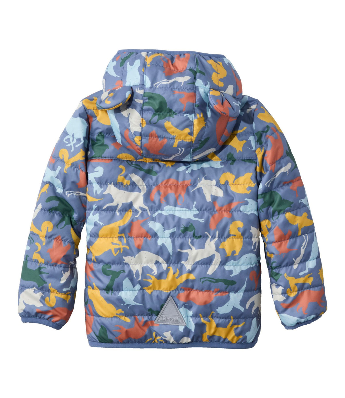 L.L.Bean Infants' and Toddlers' Fleece-Lined Insulated Jacket, Print Carbon Navy Tossed Beans