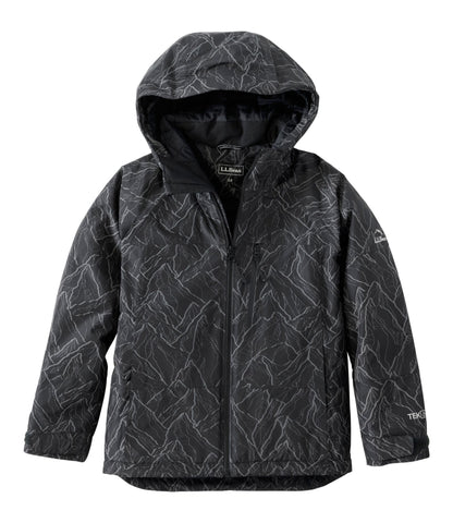 L.L.Bean Kids' Waterproof Wildcat Reflective Ski Jacket Midnight Black Reflective