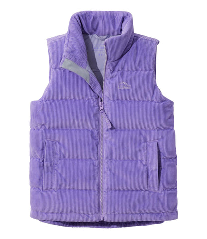 L.L.Bean Kids' Bean's Down Corduroy Vest Alpine Aster