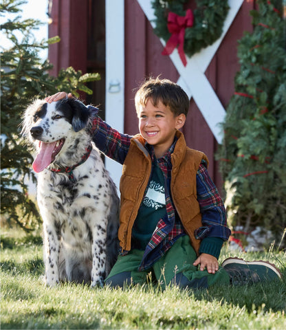 L.L.Bean Kids' Bean's Down Corduroy Vest Alpine Aster