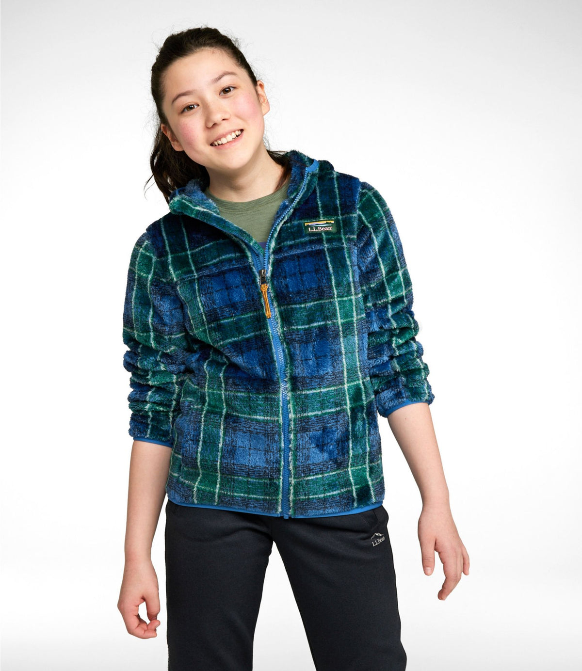 L.L.Bean Kids' L.L.Bean Hi-Pile Fleece, Print Abstract Mountain