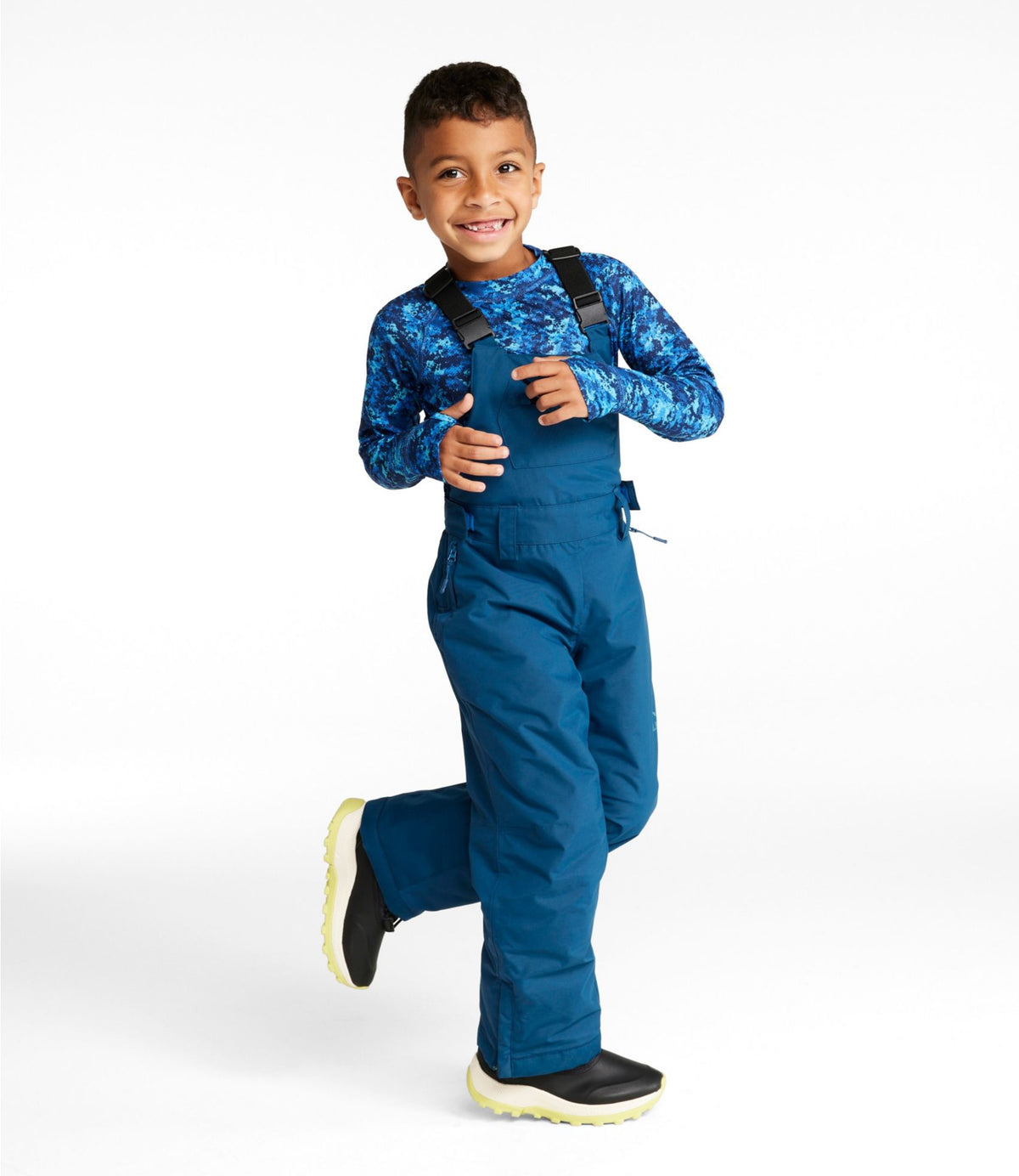 L.L.Bean Kids' Waterproof Wildcat Insulated Ski Bibs Dark Marine Blue