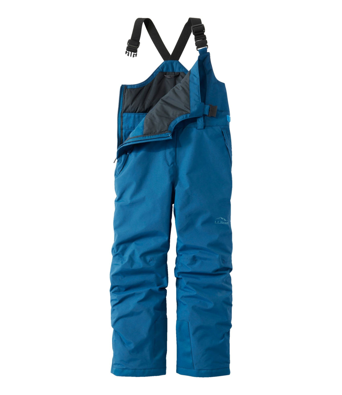 L.L.Bean Kids' Waterproof Wildcat Insulated Ski Bibs Dark Marine Blue