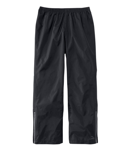 L.L.Bean Kids' Trail Model Rain Pants Black