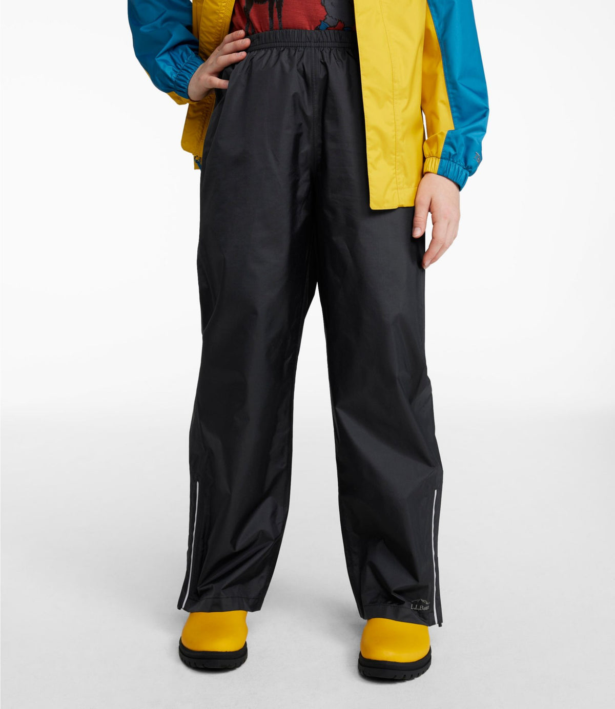 L.L.Bean Kids' Trail Model Rain Pants Black