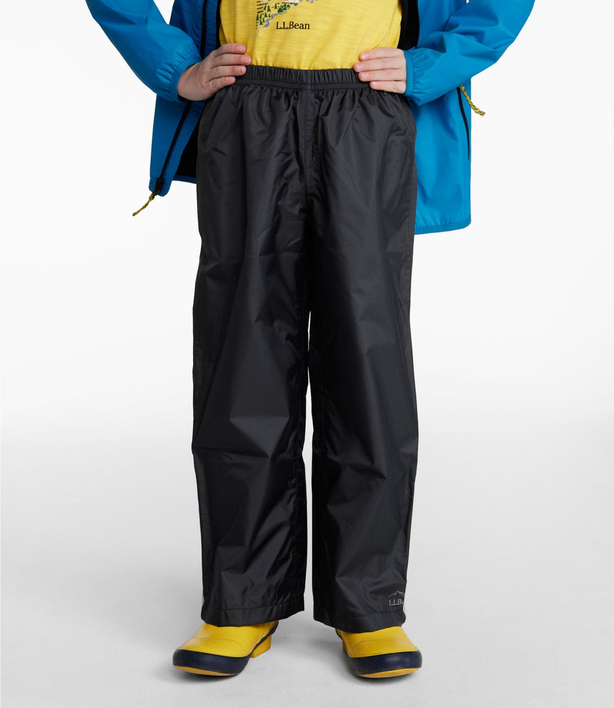 L.L.Bean Kids' Trail Model Rain Pants Black