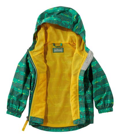 L.L.Bean Infants' and Toddlers' Discovery Rain Jacket, Print Darkest Green Gator