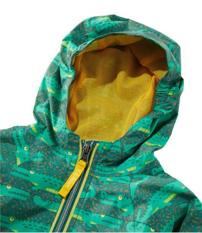 L.L.Bean Infants' and Toddlers' Discovery Rain Jacket, Print Darkest Green Gator