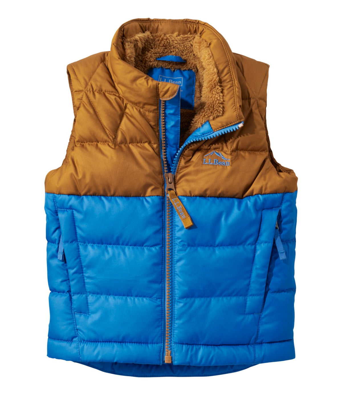 L.L.Bean Toddlers' Bean's Down Vest, Colorblock Cobalt Sea