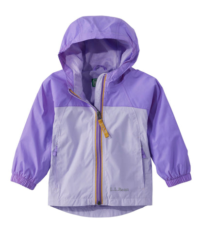 L.L.Bean Toddlers' Discovery Rain Jacket, Colorblock Alpine Aster/French Lilac