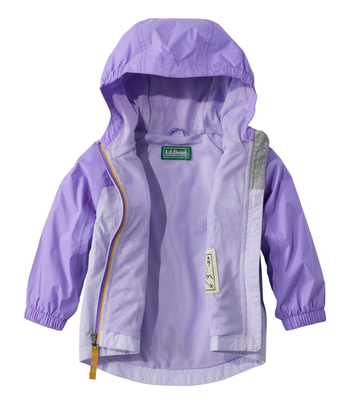 L.L.Bean Toddlers' Discovery Rain Jacket, Colorblock Alpine Aster/French Lilac
