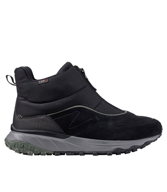 L.L.Bean Women's Snow Sneaker Sport Waterproof Boots, Front Zip Black