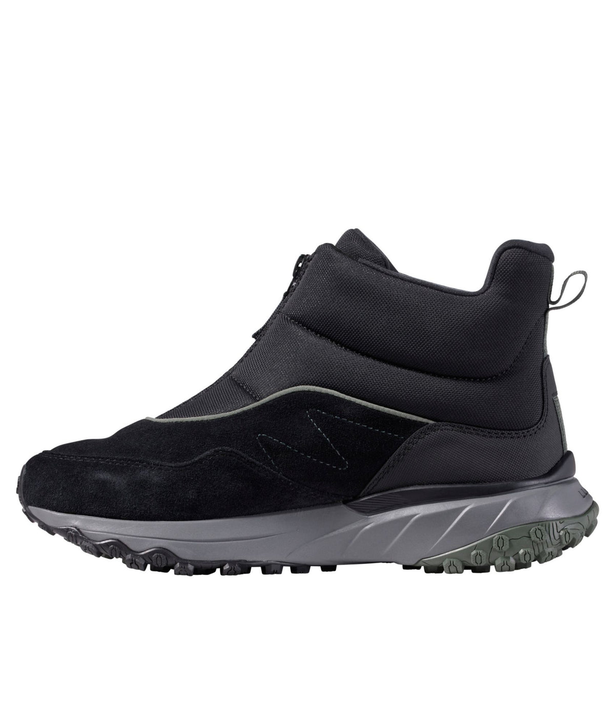 L.L.Bean Women's Snow Sneaker Sport Waterproof Boots, Front Zip Black