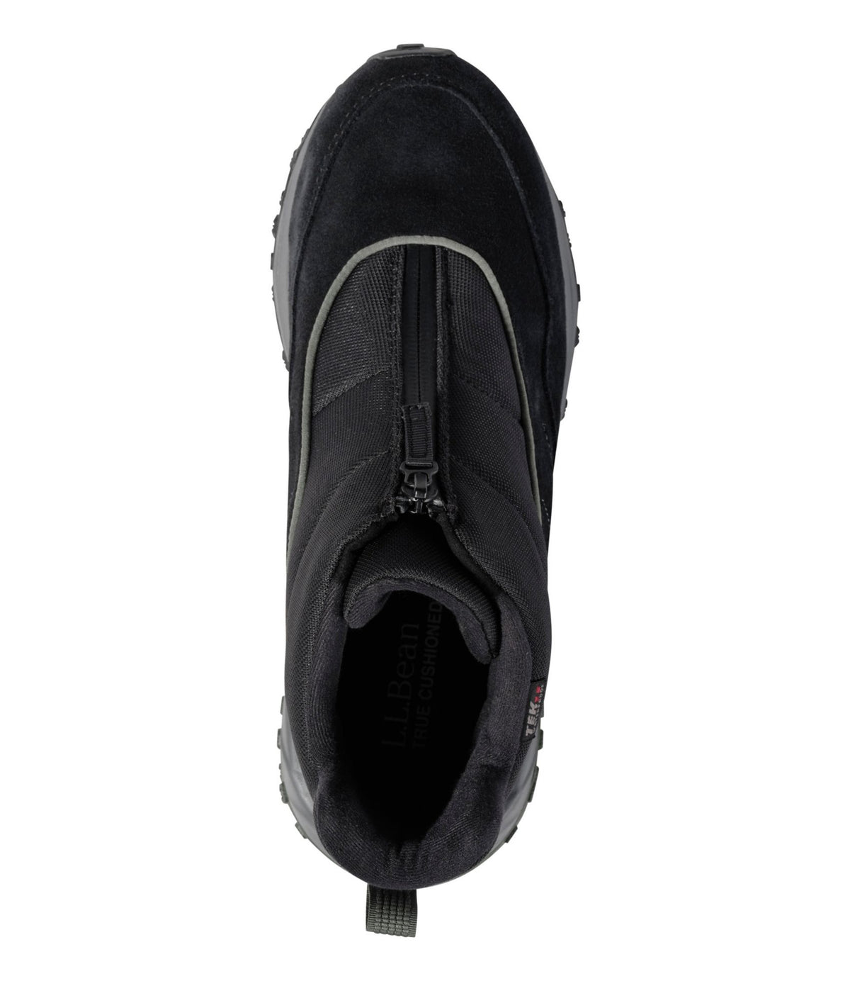 L.L.Bean Women's Snow Sneaker Sport Waterproof Boots, Front Zip Black
