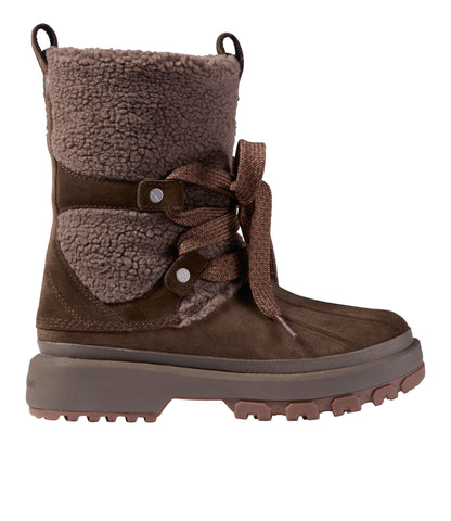 L.L.Bean Women's 5-Bar Pull-On Boots, Sherpa Cocoa
