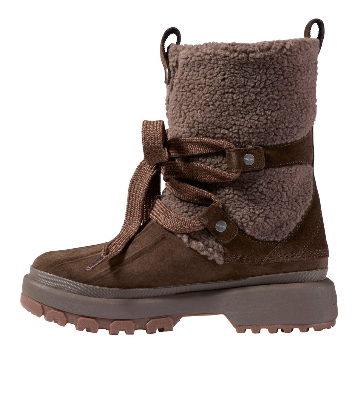 L.L.Bean Women's 5-Bar Pull-On Boots, Sherpa Cocoa