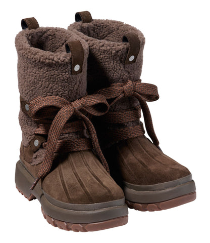 L.L.Bean Women's 5-Bar Pull-On Boots, Sherpa Cocoa