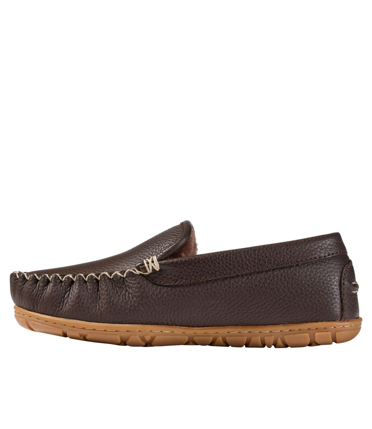 L.L.Bean Women's Wicked Good Slippers, Leather Venetians Deep Brown