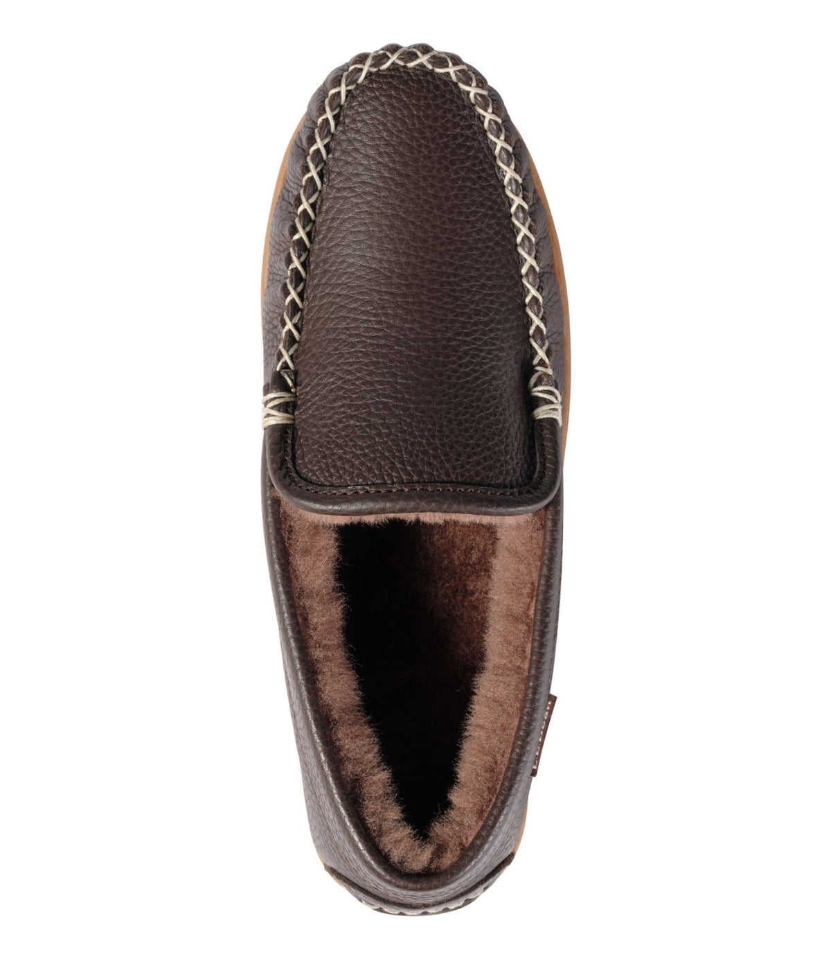 L.L.Bean Women's Wicked Good Slippers, Leather Venetians Deep Brown