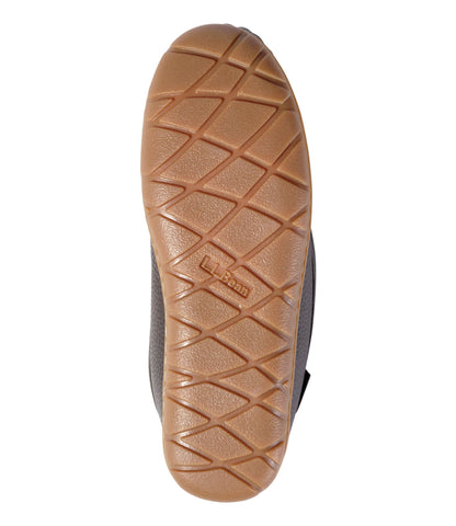 L.L.Bean Women's Wicked Good Slippers, Leather Venetians Deep Brown
