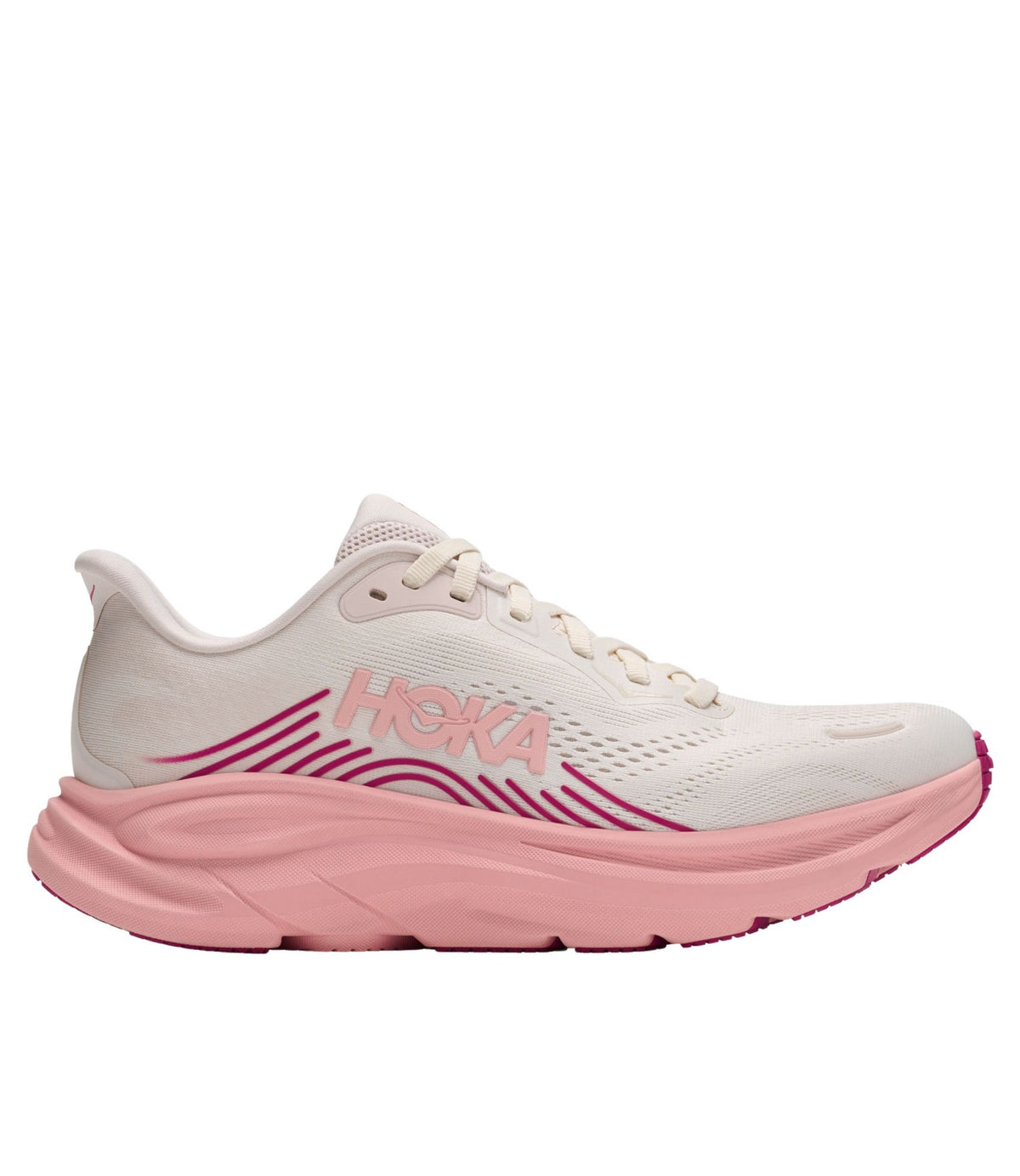 L.L.Bean Women's HOKA Clifton 11 Running Shoes Rose Cream/Dewy Pink