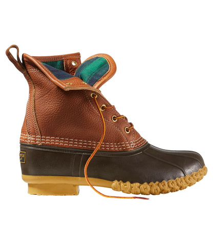 L.L.Bean Women's Bean Boots, 8" Flannel-Lined Insulated Tan/Brown/Gum/Classic Navy
