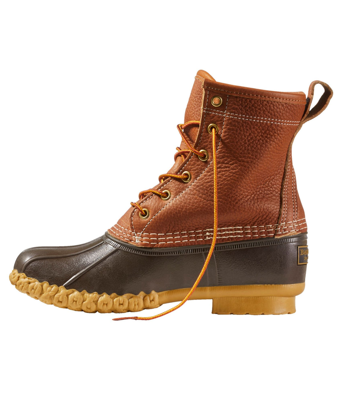 L.L.Bean Women's Bean Boots, 8" Flannel-Lined Insulated Tan/Brown/Gum/Classic Navy
