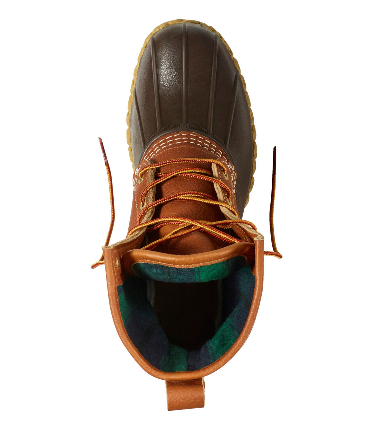 L.L.Bean Women's Bean Boots, 8" Flannel-Lined Insulated Tan/Brown/Gum/Classic Navy