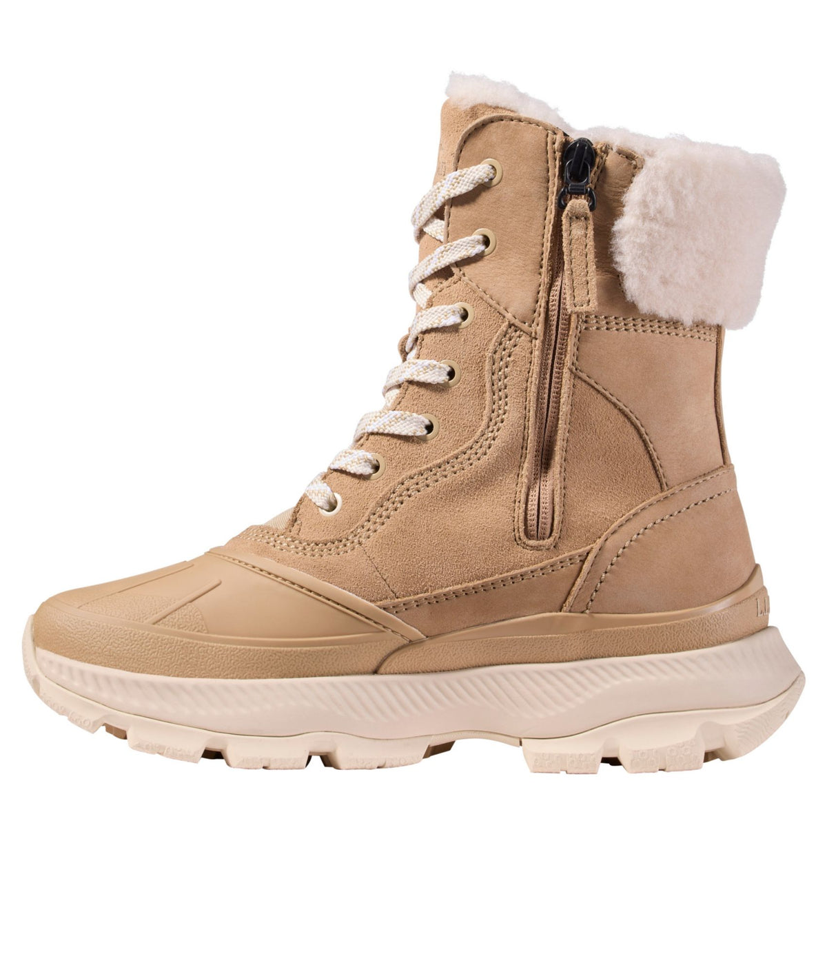 L.L.Bean Women's Storm Chaser 6 Lace-Up Boots, Waterproof Insulated American Khaki Nubuck