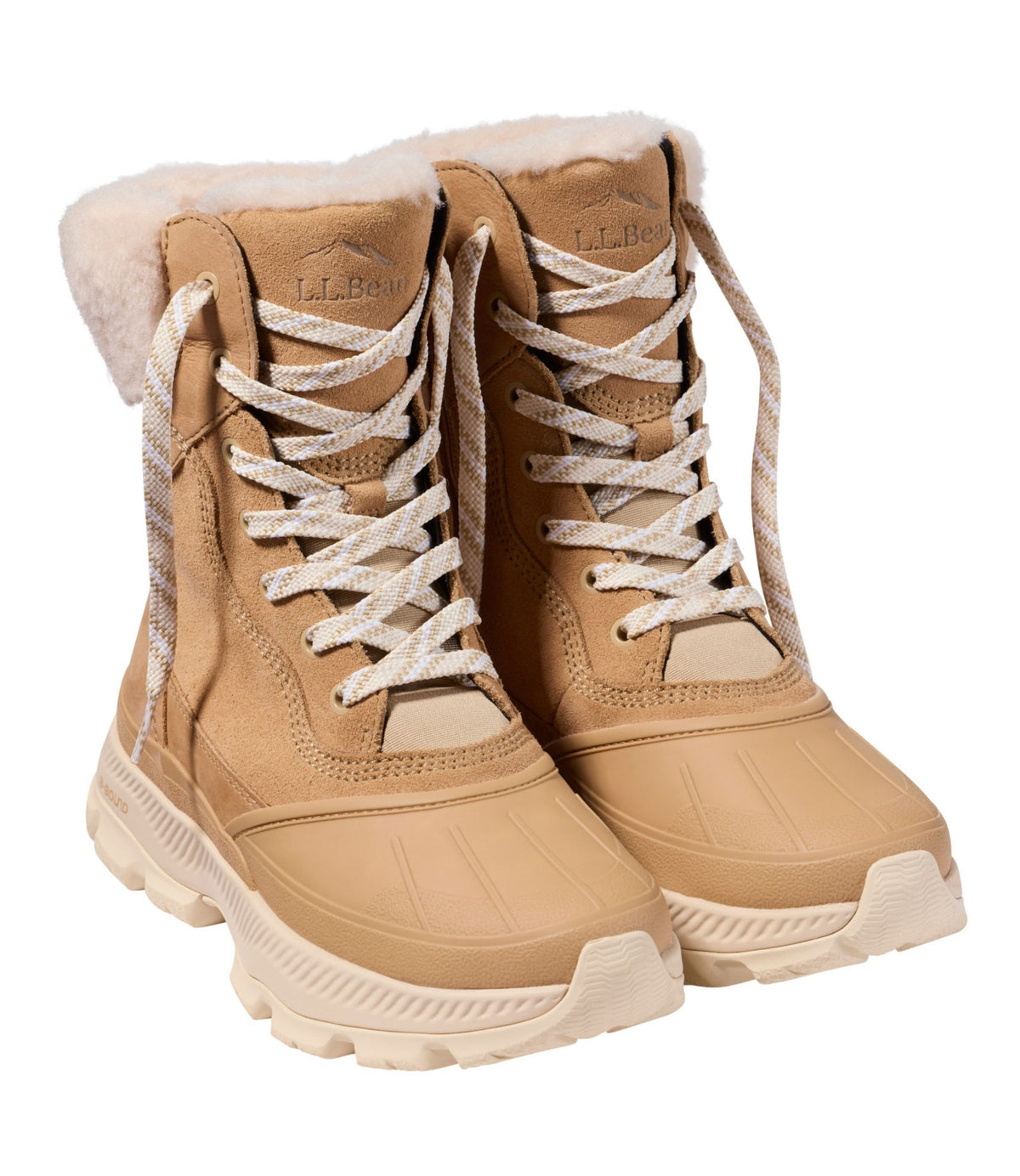 L.L.Bean Women's Storm Chaser 6 Lace-Up Boots, Waterproof Insulated American Khaki Nubuck