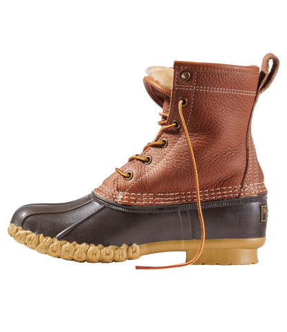 L.L.Bean Women's Bean Boots, 8" Shearling-Lined Insulated Tan/Brown