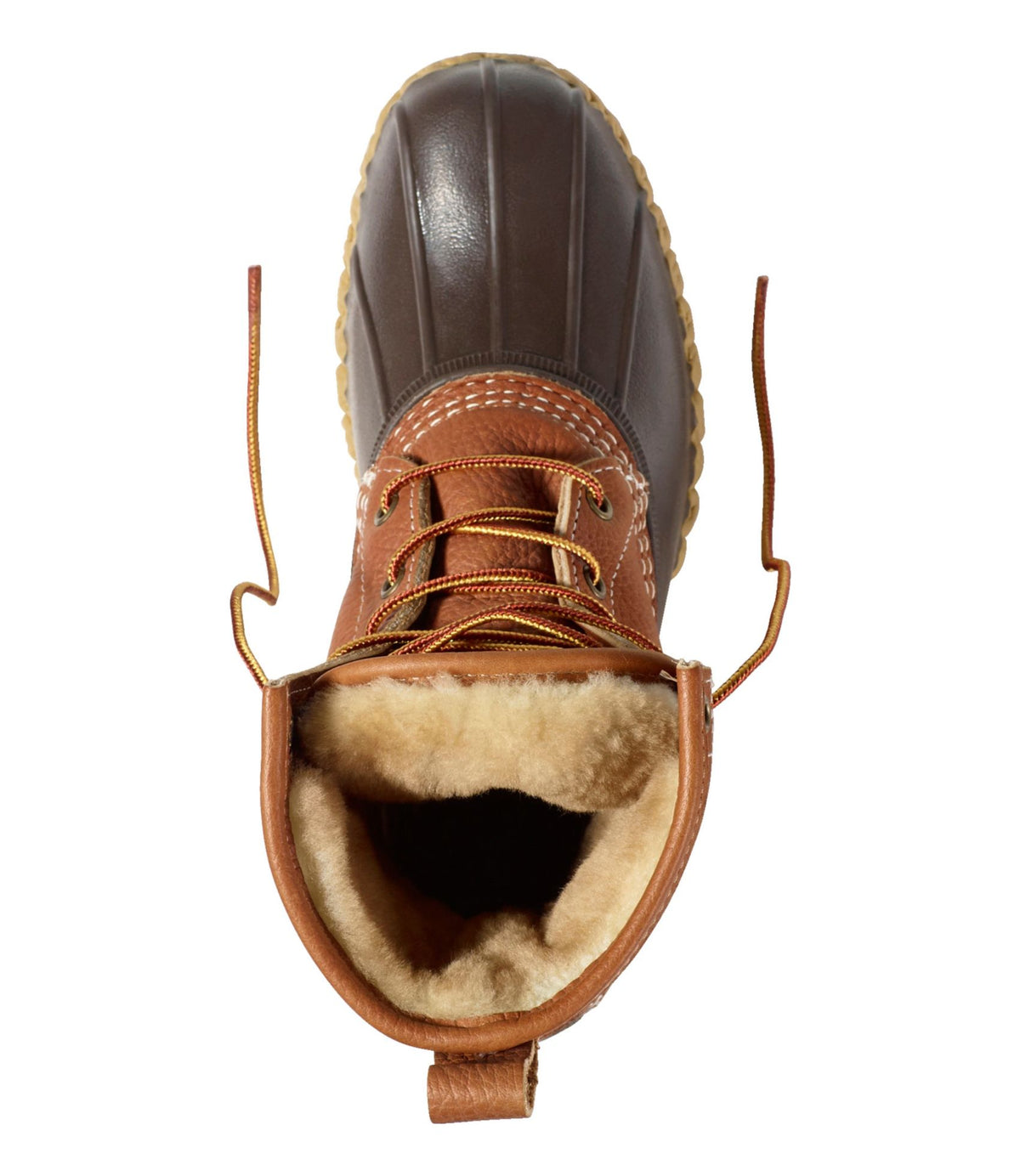 L.L.Bean Women's Bean Boots, 8" Shearling-Lined Insulated Tan/Brown