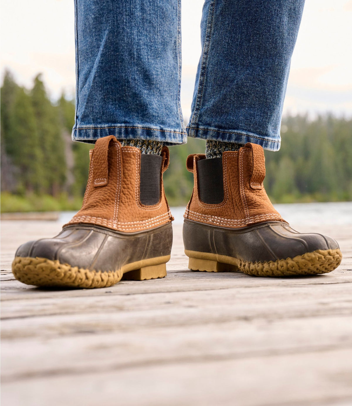 L.L.Bean Women's Bean Boots, 6.5" Chelsea Allspice/Bean Boot Brown/Gum