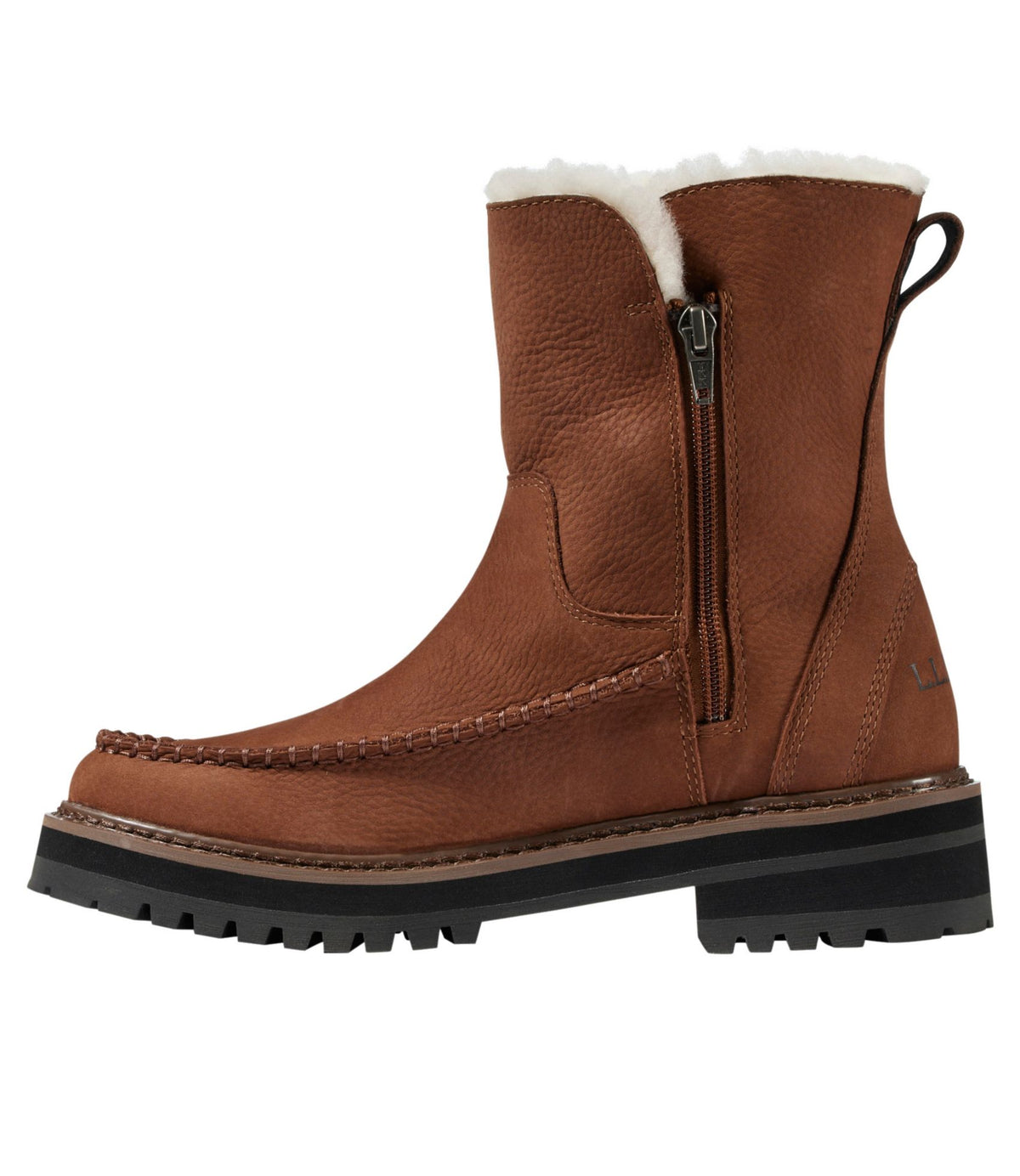 L.L.Bean Women's Camden Hill Moto Boots Dark Barley